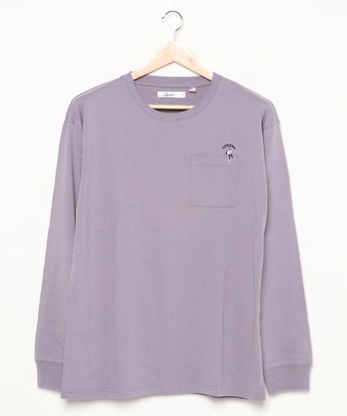 Lazar(ラザル)の「バックプリント イラスト グラフィック USAコットン ロングスリーブTシャツ(Tシャツ/カットソー・メンズ・ホワイト/ベージュ/ブルー/ホワイト系その他/ブラック/パープル・M/L)」の16枚目の写真