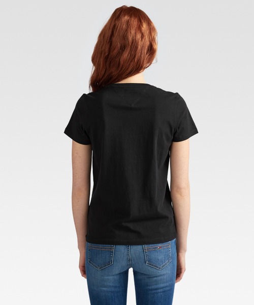 tommy jeans（トミー ジーンズ）の「ワンポイントクルーネックTシャツ（Tシャツ/カットソー・レディース・ホワイト/ネイビー/ブラック・MEDIUM/SMALL/X-SMALL）」の14枚目の写真