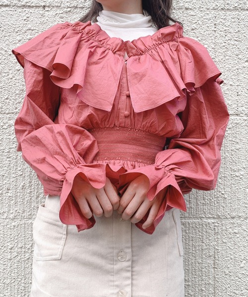 【Pain】ビッグフリルブラウス PAIN（ペイン）の「ビッグフリルブラウス（Tシャツ/カットソー