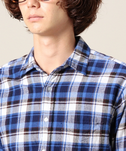 BEAUTY&YOUTH UNITED ARROWS(ビューティーアンドユースユナイテッドアローズ)の「BY ネル タータン チェック レギュラーカラー シャツ ◆(シャツ/ブラウス・メンズ・オフホワイト/ブラック/レッド/ネイビー・X-SMALL/SMALL/MEDIUM/LARGE/X-LARGE)」の7枚目の写真
