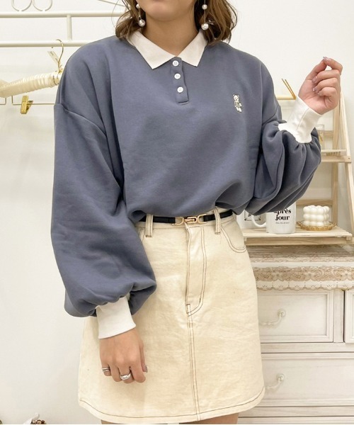 apres jour(アプレジュール)の「ポロスウェット【ZOZOTOWN限定アイテム】(スウェット・レディース・ダークブラウン/ダークブルー/ブラック/ライトベージュ・X-LARGE/フリー)」の17枚目の写真