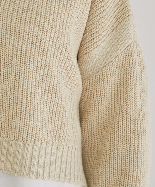 MADEMOISELLE ROPE'（マドモアゼル ロペ）の「【WEB限定】Vネックニット＆ティアードシャツワンピースセット（2点セット）（ワンピース・レディース・ブラック/ベージュ・38）」の11枚目の写真