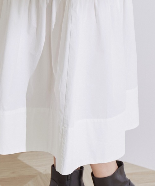 MADEMOISELLE ROPE'（マドモアゼル ロペ）の「【WEB限定】Vネックニット＆ティアードシャツワンピースセット（2点セット）（ワンピース・レディース・ブラック/ベージュ・38）」の17枚目の写真