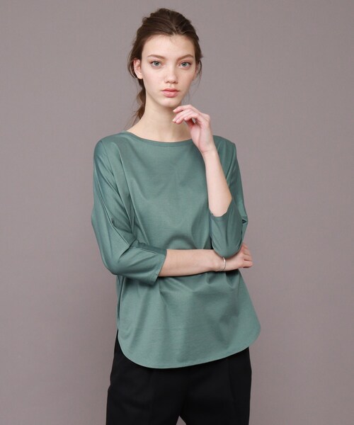 DRESSTERIOR（ドレステリア）の「◆【Marisol6月号】SUVINコットンブレンド ドルマンTシャツ（Tシャツ/カットソー・レディース・グリーン/ホワイト系/グレー系/ブラック・38）」の8枚目の写真