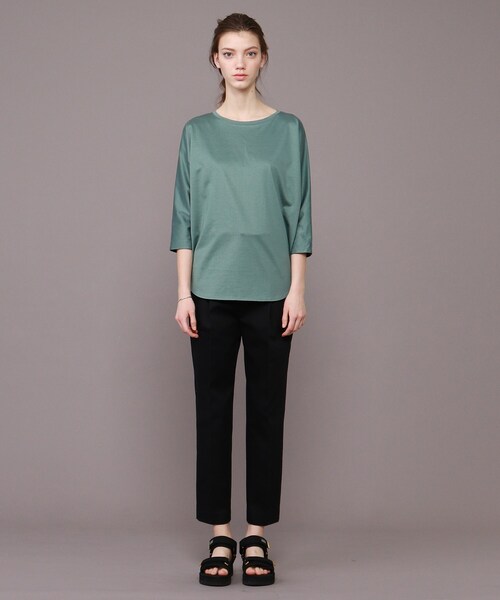 DRESSTERIOR（ドレステリア）の「◆【Marisol6月号】SUVINコットンブレンド ドルマンTシャツ（Tシャツ/カットソー・レディース・グリーン/ホワイト系/グレー系/ブラック・38）」の14枚目の写真