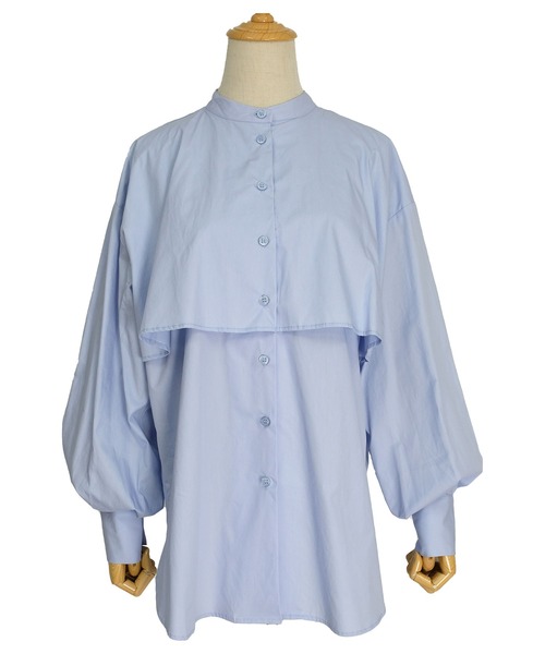 ＡＮＤＪ（アンドジェイ）の「ブロードフライヨークブラウス　ビッグカラーシャツ　ストライプシャツ（シャツ/ブラウス・レディース・ライトブルー/ブラック/ホワイト/ストライプ・M）」の11枚目の写真