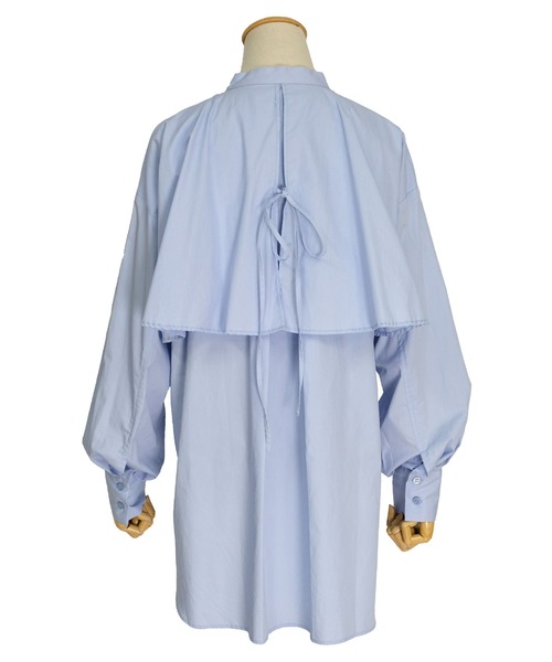 ＡＮＤＪ（アンドジェイ）の「ブロードフライヨークブラウス　ビッグカラーシャツ　ストライプシャツ（シャツ/ブラウス・レディース・ライトブルー/ブラック/ホワイト/ストライプ・M）」の19枚目の写真