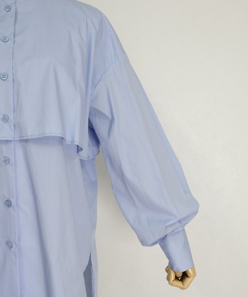 ＡＮＤＪ（アンドジェイ）の「ブロードフライヨークブラウス　ビッグカラーシャツ　ストライプシャツ（シャツ/ブラウス・レディース・ライトブルー/ブラック/ホワイト/ストライプ・M）」の20枚目の写真