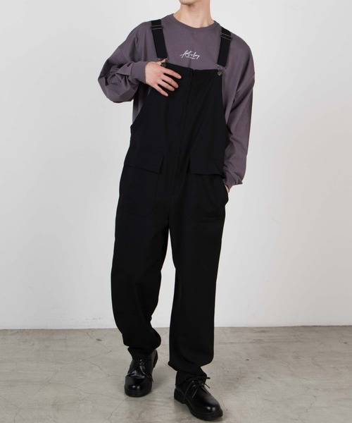 WEGO(ウィゴー)の「WEGO/アーバンカラーフロントZIPオーバーオール(サロペット/オーバーオール・メンズ・サックスブルー/ブラック/ベージュ・LARGE/SMALL/MEDIUM)」の2枚目の写真