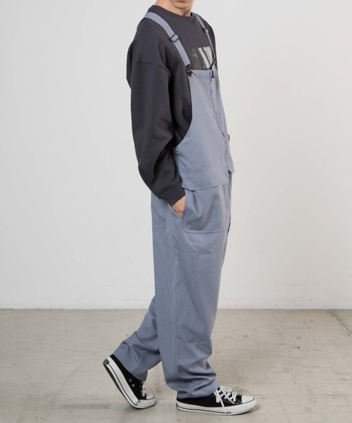 WEGO(ウィゴー)の「WEGO/アーバンカラーフロントZIPオーバーオール(サロペット/オーバーオール・メンズ・サックスブルー/ブラック/ベージュ・LARGE/SMALL/MEDIUM)」の4枚目の写真