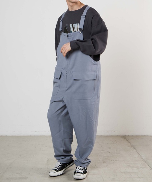 WEGO(ウィゴー)の「WEGO/アーバンカラーフロントZIPオーバーオール(サロペット/オーバーオール・メンズ・サックスブルー/ブラック/ベージュ・LARGE/SMALL/MEDIUM)」の8枚目の写真