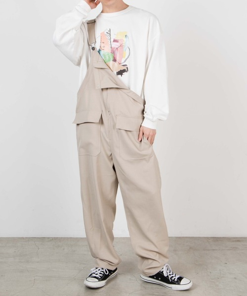 WEGO(ウィゴー)の「WEGO/アーバンカラーフロントZIPオーバーオール(サロペット/オーバーオール・メンズ・サックスブルー/ブラック/ベージュ・LARGE/SMALL/MEDIUM)」の6枚目の写真