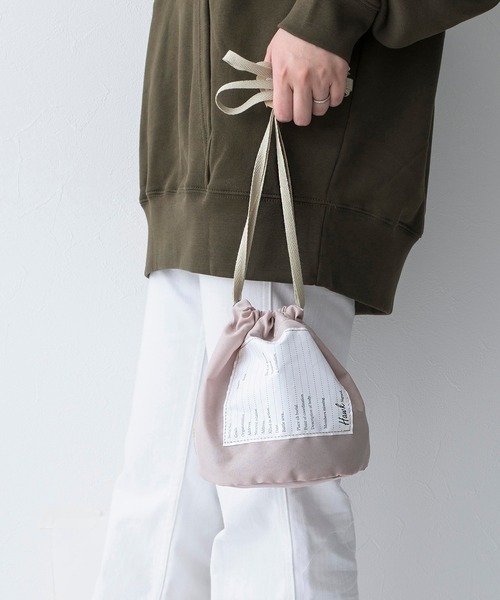 Hawk Company（ホークカンパニー）の「【Hawk Company】 ECO巾着ショルダーバッグ/4049（ショルダーバッグ・レディース・オリーブ/ブラック/グレー・FREE）」の11枚目の写真