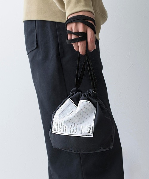 Hawk Company（ホークカンパニー）の「【Hawk Company】 ECO巾着ショルダーバッグ/4049（ショルダーバッグ・レディース・オリーブ/ブラック/グレー・FREE）」の8枚目の写真