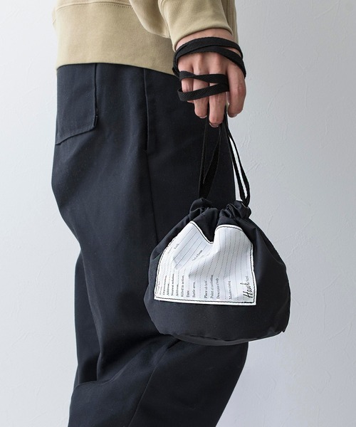 Hawk Company（ホークカンパニー）の「【Hawk Company】 ECO巾着ショルダーバッグ/4049（ショルダーバッグ・レディース・オリーブ/ブラック/グレー・FREE）」の9枚目の写真