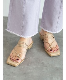 Green　Parks | 台形ヒールナローストラップサンダル＊(サンダル)