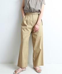 SLOBE IENA | ベルテッドタックパンツ【手洗い可能】◆(その他パンツ)