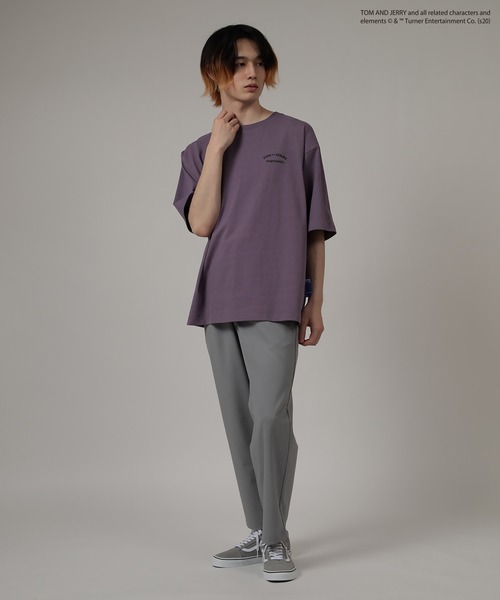 Tom＆Jerry（トムアンドジェリー）の「【TOM&JERRY/トムとジェリー】 コミック ポップイラストアート Tシャツ（Tシャツ/カットソー・メンズ・パープル/ホワイト・M/L/XL）」の7枚目の写真