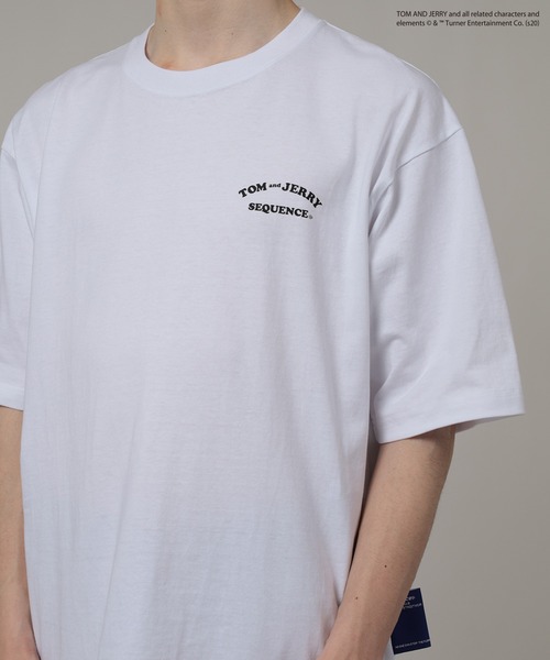 Tom＆Jerry（トムアンドジェリー）の「【TOM&JERRY/トムとジェリー】 コミック ポップイラストアート Tシャツ（Tシャツ/カットソー・メンズ・パープル/ホワイト・M/L/XL）」の13枚目の写真