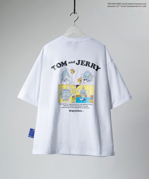Tom＆Jerry（トムアンドジェリー）の「【TOM&JERRY/トムとジェリー】 コミック ポップイラストアート Tシャツ（Tシャツ/カットソー・メンズ・パープル/ホワイト・M/L/XL）」の18枚目の写真