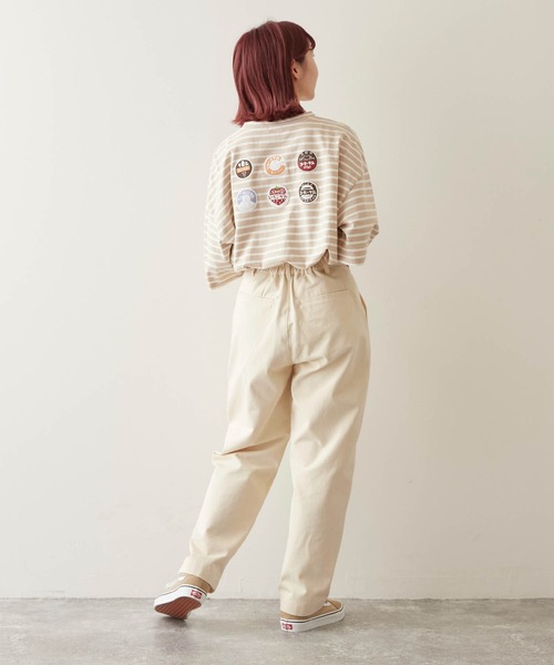 timecapsule(タイムカプセル)の「【timecapsule】「Oishi Gyunyu Nomitai」刺繍入りベイカーパンツ(その他パンツ・レディース・チャコールグレー/ベージュ/アイボリー・FREE)」の15枚目の写真