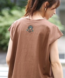 チチカカ | バックネック刺繍Ｔシャツ(Tシャツ/カットソー)