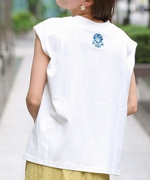 チチカカ | バックネック刺繍Ｔシャツ(Tシャツ/カットソー)