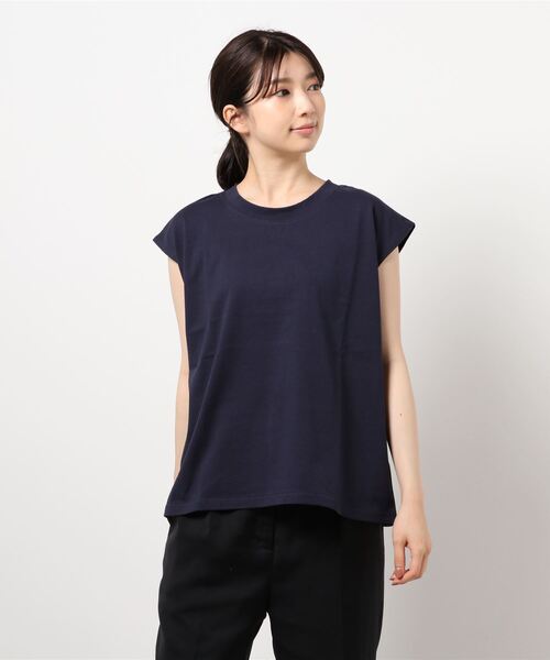 チチカカ（チチカカ）の「バックネック刺繍Ｔシャツ（Tシャツ/カットソー・レディース・ネイビー/ブラウン/オフホワイト・FREE）」の18枚目の写真