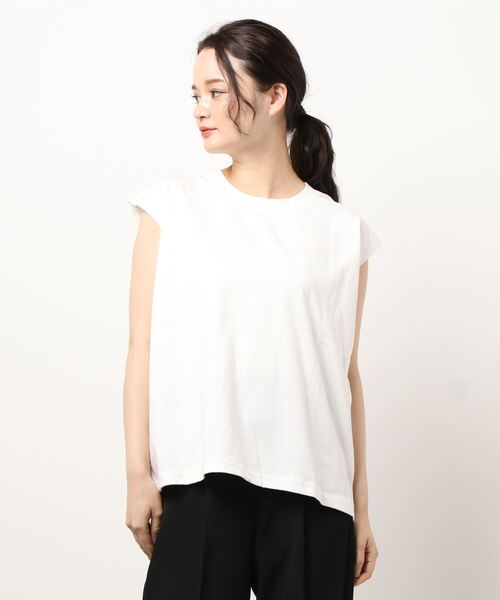 チチカカ（チチカカ）の「バックネック刺繍Ｔシャツ（Tシャツ/カットソー・レディース・ネイビー/ブラウン/オフホワイト・FREE）」の19枚目の写真