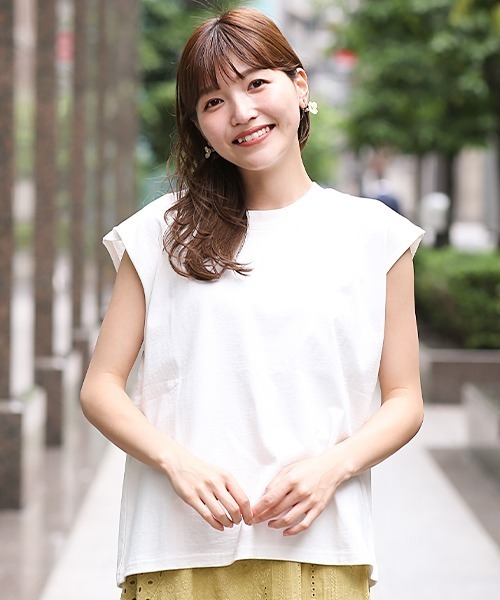 チチカカ（チチカカ）の「バックネック刺繍Ｔシャツ（Tシャツ/カットソー・レディース・ネイビー/ブラウン/オフホワイト・FREE）」の22枚目の写真