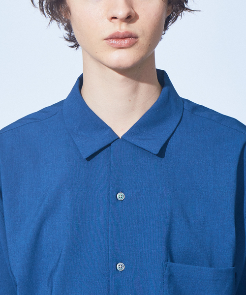 MYSELF ABAHOUSE(マイセルフアバハウス)の「【MYSELF ABAHOUSE】POLYTOROTEX オープンカラー シャツ(シャツ/ブラウス・メンズ・ベージュ/グレー/ライトブラウン/ブルー/ブラック・46/48)」の9枚目の写真