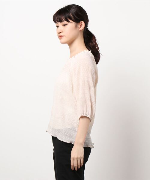 flower（フラワー）の「クリアネスドットブラウス（シャツ/ブラウス・レディース・アイボリー/ブルー・FREE）」の4枚目の写真