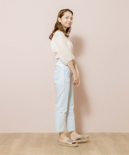 flower（フラワー）の「クリアネスドットブラウス（シャツ/ブラウス・レディース・アイボリー/ブルー・FREE）」の11枚目の写真