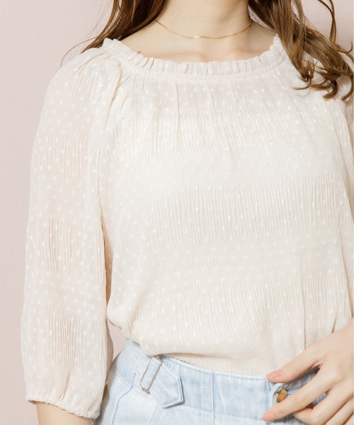 flower（フラワー）の「クリアネスドットブラウス（シャツ/ブラウス・レディース・アイボリー/ブルー・FREE）」の13枚目の写真