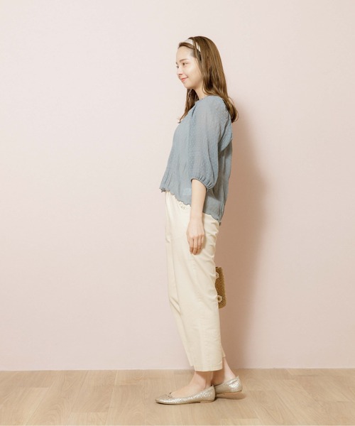 flower（フラワー）の「クリアネスドットブラウス（シャツ/ブラウス・レディース・アイボリー/ブルー・FREE）」の12枚目の写真