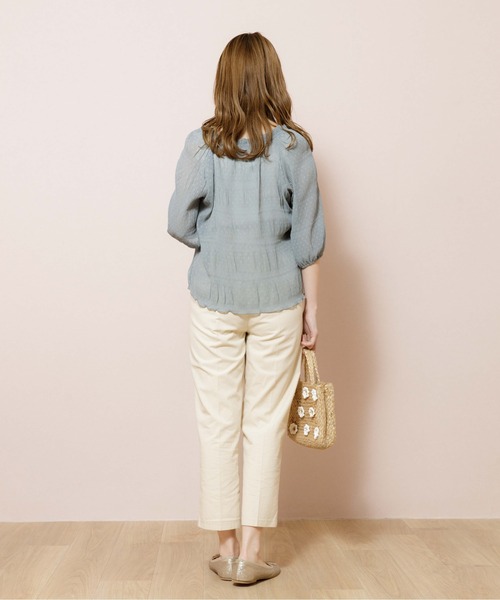 flower（フラワー）の「クリアネスドットブラウス（シャツ/ブラウス・レディース・アイボリー/ブルー・FREE）」の18枚目の写真