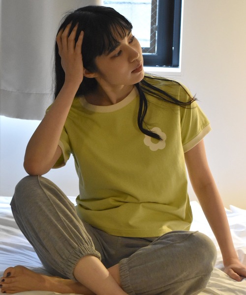 Alley by w closet(アリーバイダブルクローゼット)の「【Alley】フラワープリントリンガーTee(Tシャツ/カットソー・レディース・アイボリー/イエロー/グリーン/イエロー系その他/ブルー・FREE)」の22枚目の写真