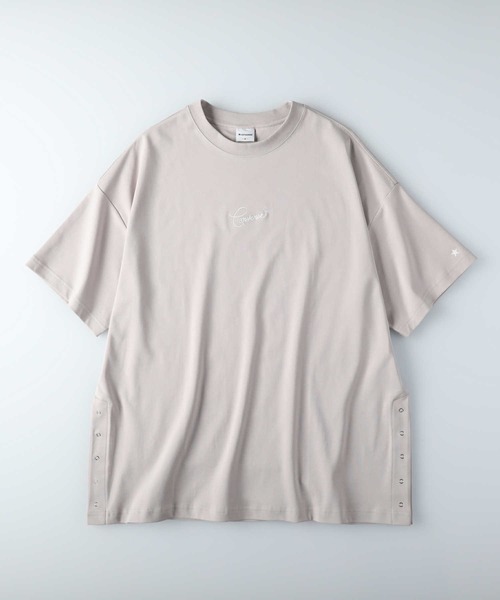 CONVERSE(コンバース)の「【CONVERSE】サイドスナップボタンTシャツ(Tシャツ/カットソー・レディース・ライトグレー/ライム/ダークグレー・L/M)」の9枚目の写真