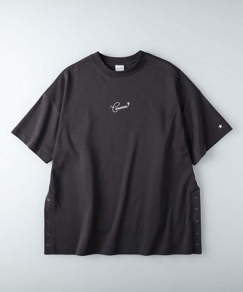 CONVERSE(コンバース)の「【CONVERSE】サイドスナップボタンTシャツ(Tシャツ/カットソー・レディース・ライトグレー/ライム/ダークグレー・L/M)」の8枚目の写真