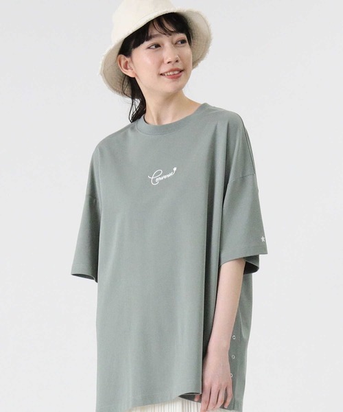 CONVERSE(コンバース)の「【CONVERSE】サイドスナップボタンTシャツ(Tシャツ/カットソー・レディース・ライトグレー/ライム/ダークグレー・L/M)」の18枚目の写真