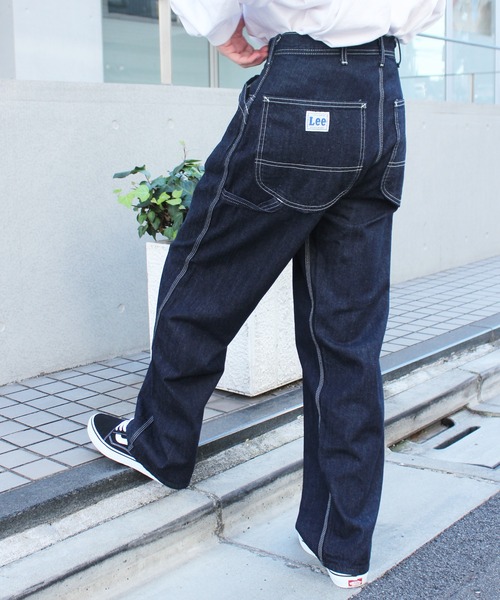Lee（リー）の「【Lee】PAINTER PANTS ペインター ワイドパンツ LM7288（デニムパンツ・メンズ・ブラック/インディゴブルー/キナリ/ダークインディゴブルー/ライトインディゴブルー・S/M/L）」の4枚目の写真