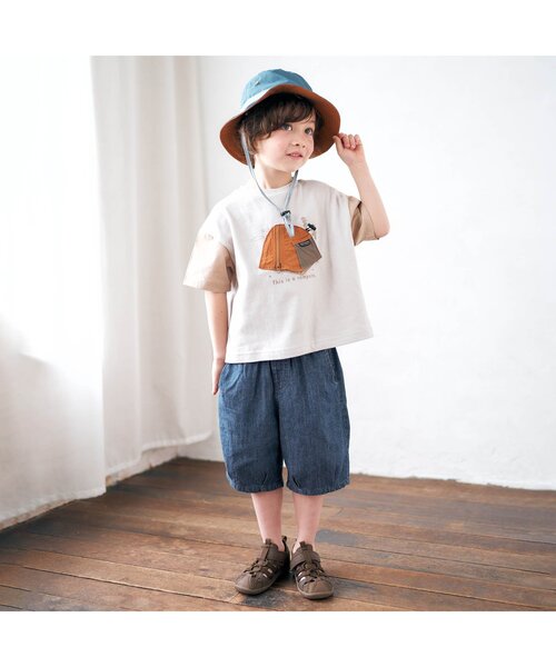 apres les cours（アプレレクール）の「BOY'S アウトドアハット（ハット・キッズ・ブラウン/ブルー/グレー/ベージュ・52/54/50/48）」の5枚目の写真