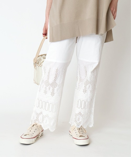 Simplicite（サンプリシテ）の「カットワークレース パンツ◆（その他パンツ・レディース・グリーン/ブラック/ホワイト・FREE）」の2枚目の写真