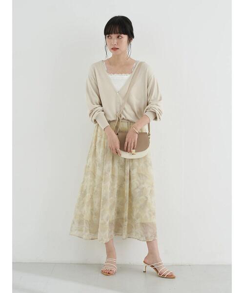 earth music&ecology（アースミュージックアンドエコロジー）の「シアーマーブルギャザースカート ＊（スカート・レディース・ライトグリーン/ブルー/ピンク・FREE）」の19枚目の写真