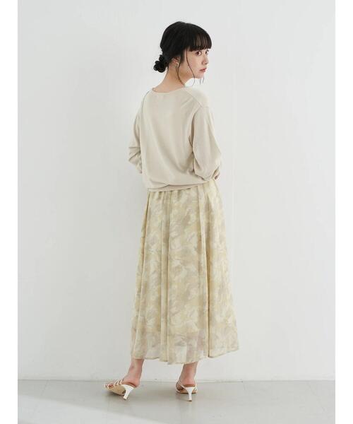 earth music&ecology（アースミュージックアンドエコロジー）の「シアーマーブルギャザースカート ＊（スカート・レディース・ライトグリーン/ブルー/ピンク・FREE）」の17枚目の写真