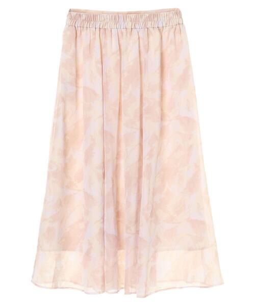 earth music&ecology（アースミュージックアンドエコロジー）の「シアーマーブルギャザースカート ＊（スカート・レディース・ライトグリーン/ブルー/ピンク・FREE）」の15枚目の写真