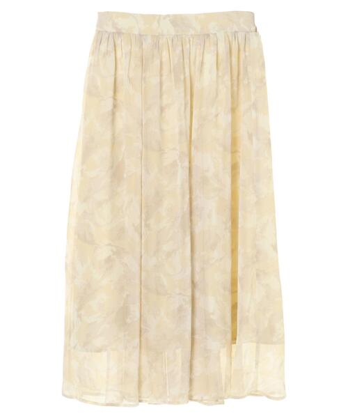 earth music&ecology（アースミュージックアンドエコロジー）の「シアーマーブルギャザースカート ＊（スカート・レディース・ライトグリーン/ブルー/ピンク・FREE）」の10枚目の写真