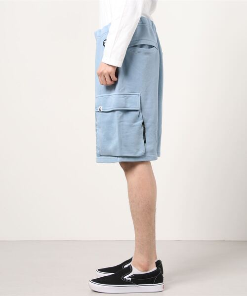 AAPE BY A BATHING APE（エーエイプバイアベイシングエイプ）の「AAPE SWEAT SHORTS（スウェットパンツ・メンズ・ブラック×シルバー/ブルー系その他/ベージュ系その他2・LARGE/SMALL/MEDIUM/X-LARGE）」の4枚目の写真