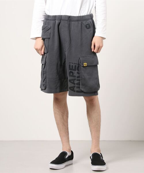 AAPE BY A BATHING APE（エーエイプバイアベイシングエイプ）の「AAPE SWEAT SHORTS（スウェットパンツ・メンズ・ブラック×シルバー/ブルー系その他/ベージュ系その他2・LARGE/SMALL/MEDIUM/X-LARGE）」の20枚目の写真
