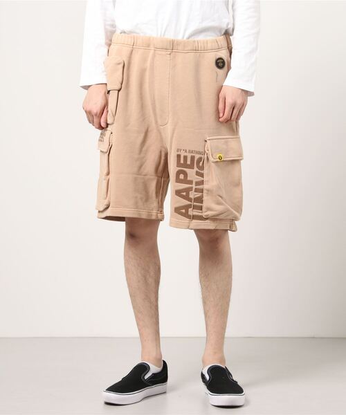 AAPE BY A BATHING APE（エーエイプバイアベイシングエイプ）の「AAPE SWEAT SHORTS（スウェットパンツ・メンズ・ブラック×シルバー/ブルー系その他/ベージュ系その他2・LARGE/SMALL/MEDIUM/X-LARGE）」の21枚目の写真
